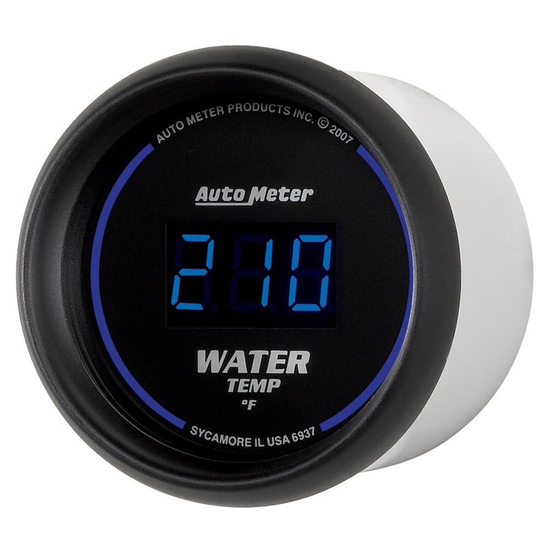 Autometer Cobalt Digital 52.4mm Black 0-300 deg F Water Temperature Gauge — view 3 | J-Spec Garage