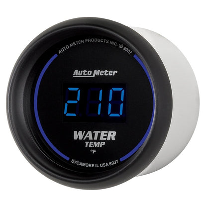 Autometer Cobalt Digital 52.4mm Black 0-300 deg F Water Temperature Gauge — view 3 | J-Spec Garage