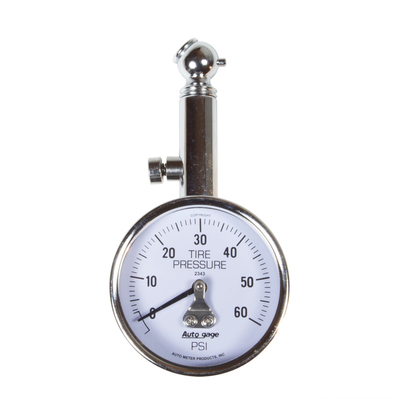 Autometer 60 PSi Peak/Hold Mechanical Tire Pressure Gauge — view 2 | J-Spec Garage