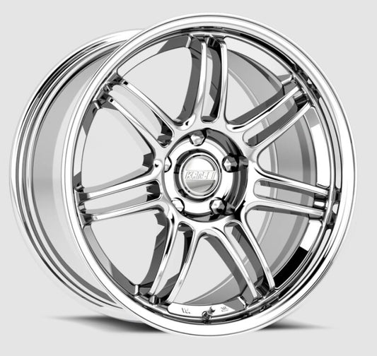 Kansei K17X Seven 18x8.5in / 5x114.3 BP / 35mm Offset / 73.1mm Bore - Chrome | J-Spec Garage
