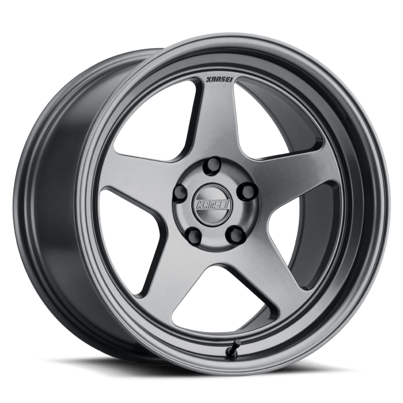 Kansei K12GM KNP 15x7in / 4x114.3 BP / 25mm Offset / 73.1mm Bore - Gloss Gunmetal | J-Spec Garage