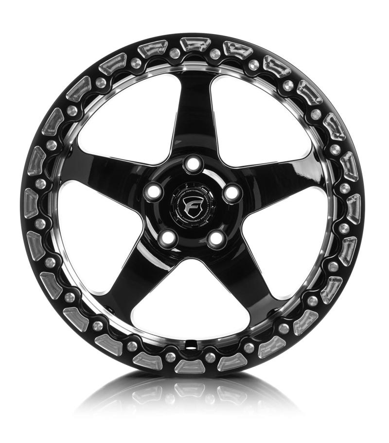 Forgestar D5 Beadlock 17x10 / 5x120 BP / ET45 / 7.3in BS Gloss Black Wheel — view 3 | J-Spec Garage
