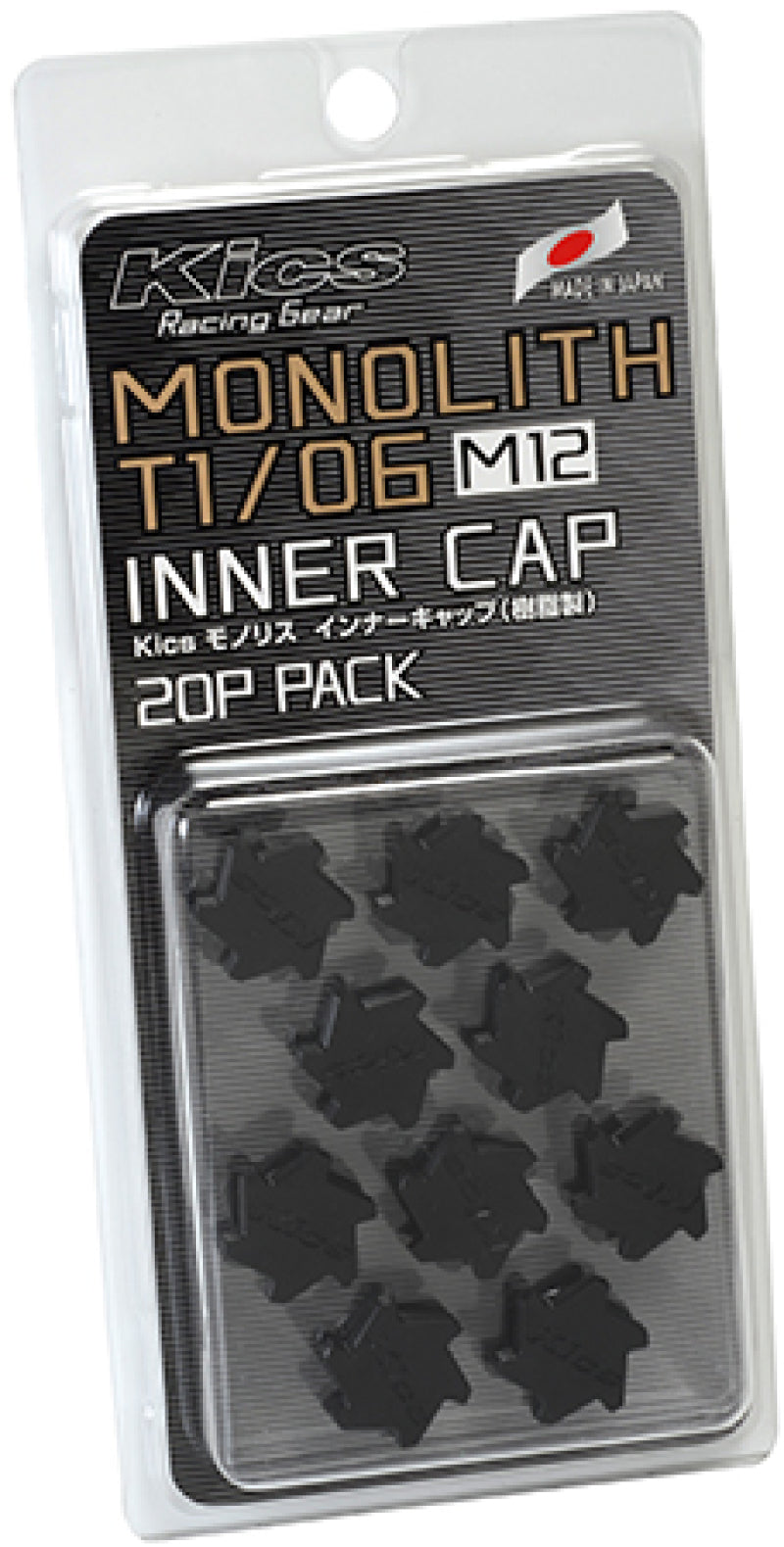 Project Kics M12 Monolith Cap - Black (Only Works For M12 Monolith Lugs) - 20 Pcs | J-Spec Garage