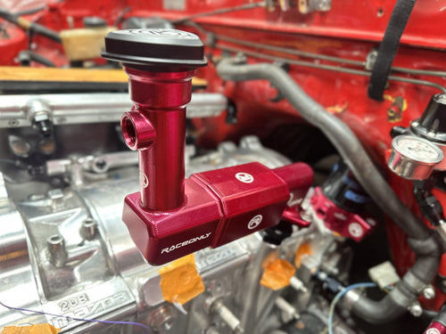 RaceOnly Billet Oil Filler Neck 20B Cosmo — J-Spec Garage exclusive US distributor