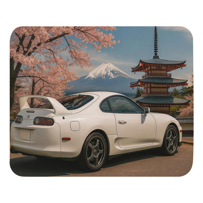 MK4 Supra cherry blossom JDM desk mat with floral drift art style